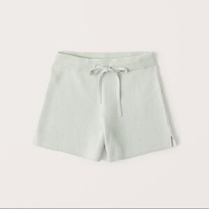 Abercrombie & Fitch Light Green Ribbed Shorts